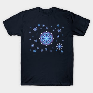 Blue flowers mandala T-Shirt